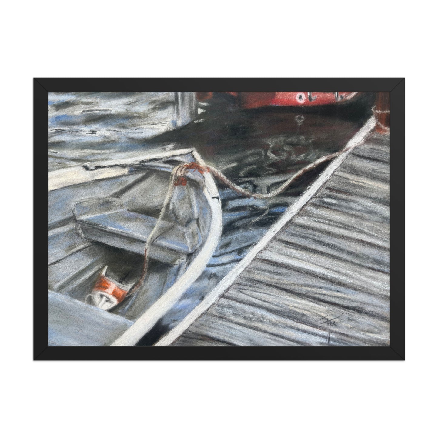 Jon Boat (Pastel) - Framed Print