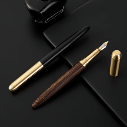 The Hemmingway | Handmade Wood and Brass Fountain Pen-9