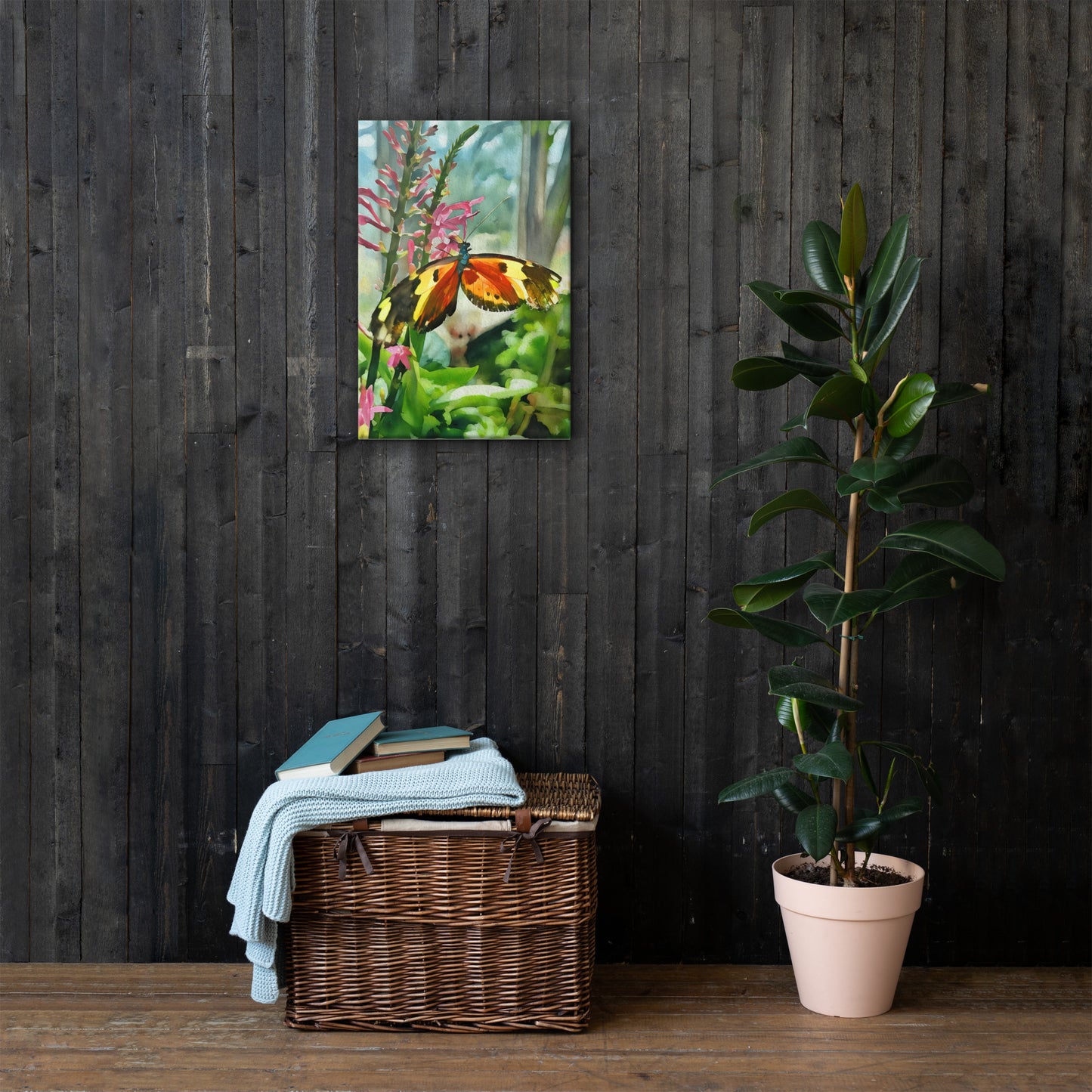 Butterfly Watercolor Canvas Print